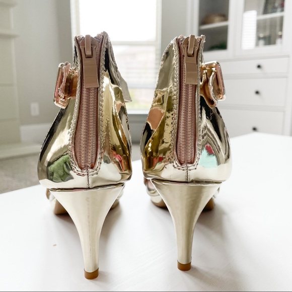 Delicacy Gold Pat Heels Excited-105 - Picture 5 of 8